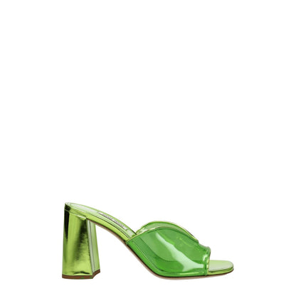 Miu Miu Green Plexiglass Platform Sandals with open toe and mid heels, featuring leather sole and 8.5 cm heel height.