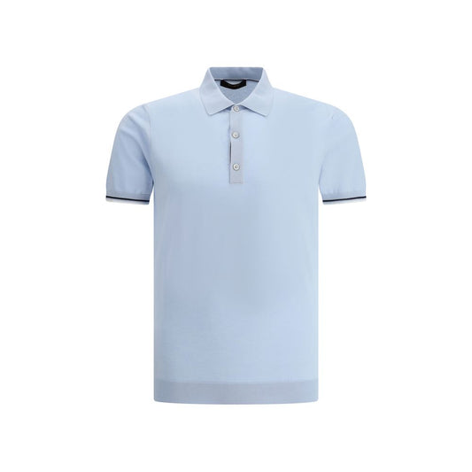 MooRER Light Blue Cotton Polo Shirt MooRER