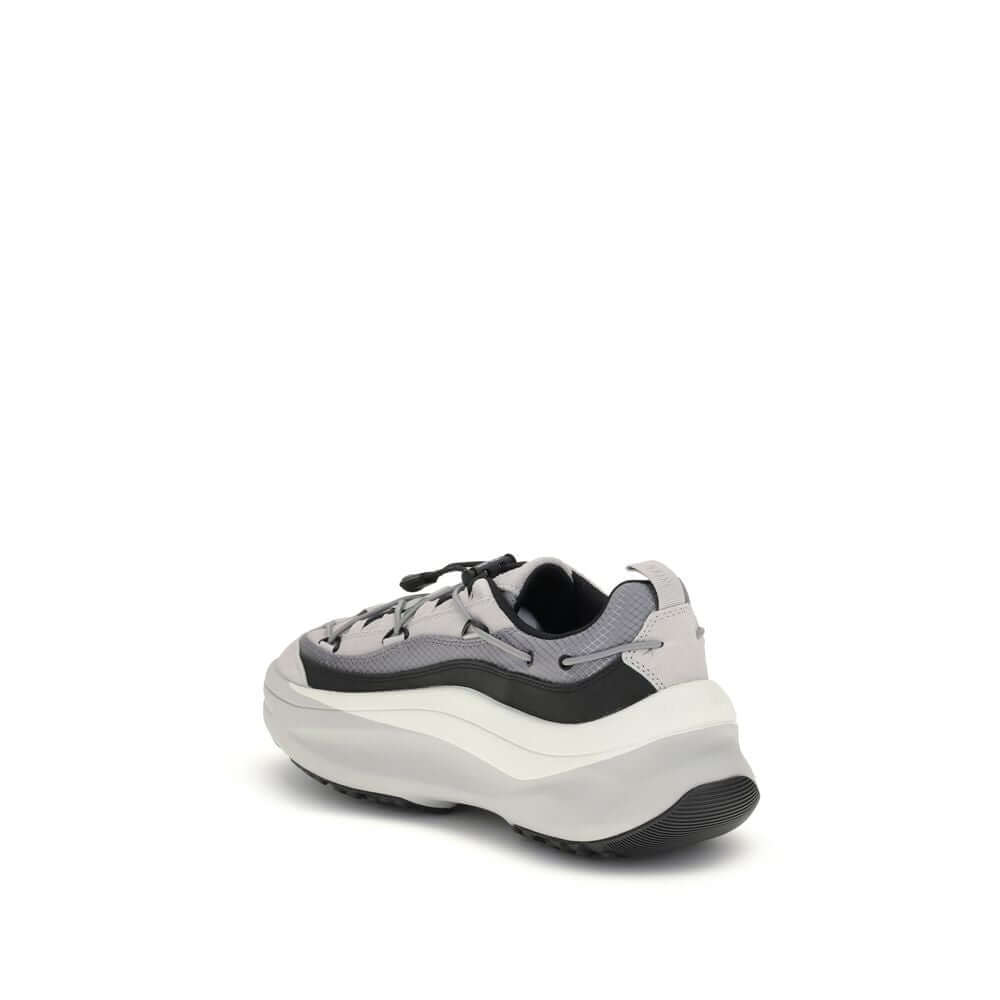Moon Boot Gray Polyester Athletic Sneakers with crisscross laces and thick EVA sole.