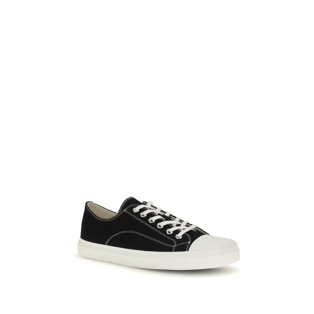 Moschino Black Cotton Low Top Sneakers