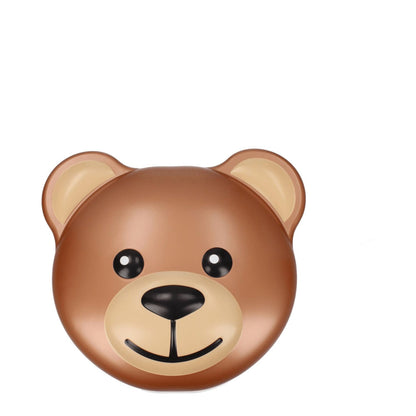 Cute bear face illustration with brown ears and a smile, featuring a cartoon style.