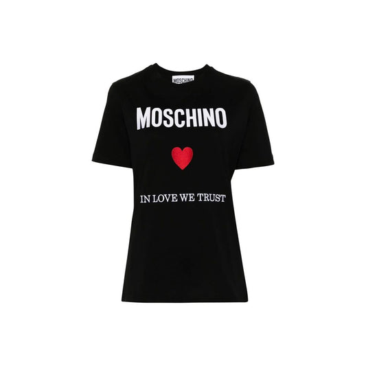 Moschino Couture Black Cotton T-Shirt
