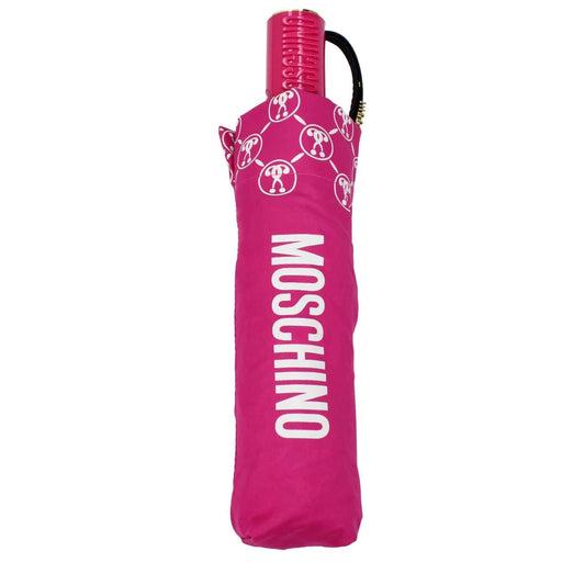 Moschino Pink Polyester Umbrella in fuchsia with logo design and snap closure, ideal for casual style, MPN 8936OPENCLOSEJ.