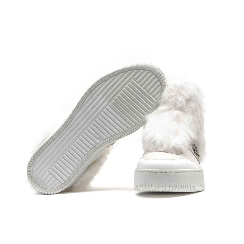 Mr&Mrs Italy White Cotton Women Sneaker