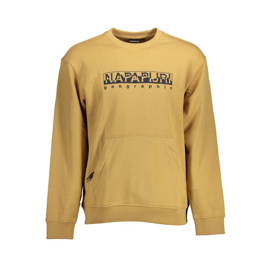 Napapijri Beige Cotton Men Sweatshirt Napapijri