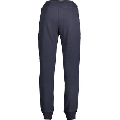 Back view of Napapijri Blue Cotton Men's Jogger Pants showcasing sleek design and comfortable fit.