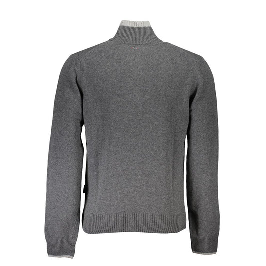 Napapijri Gray Fabric Sweater NA-25052-M