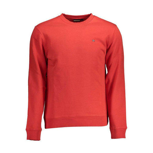 Napapijri Rosso Cotton Men Sweatshirt