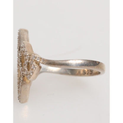 Nialaya Geometric Diamond Shape Pave CZ Crystal Jewelry Ring