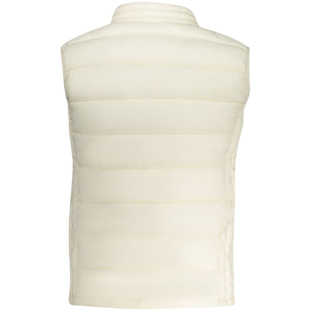 Back view of North Sails White Polyamide Women Jacket with sleek design and standout applications.