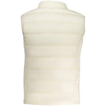 Back view of North Sails White Polyamide Women Jacket with sleek design and standout applications.