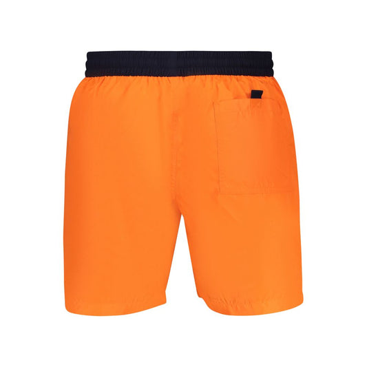 Norway 1963 Orange Polyamide Swimwear with elastic waist, two pockets, and contrasting details.