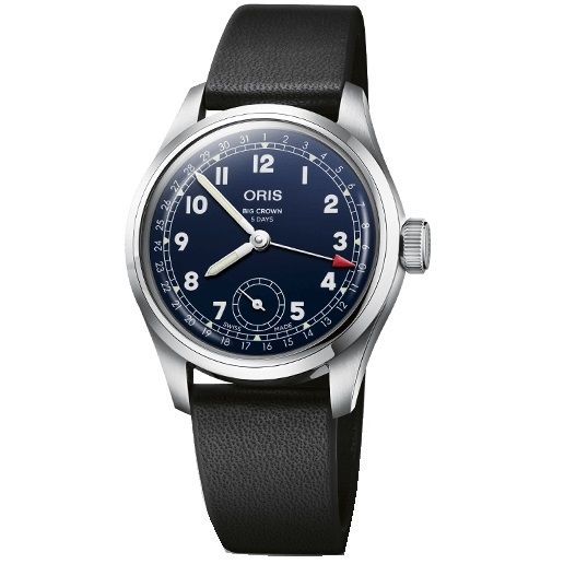 ORIS MOD. BIG CROWN POINTER DATE CALIBRE 403 wristwatch with leather strap and stainless steel case, sapphire dial, 5 ATM water resistance.