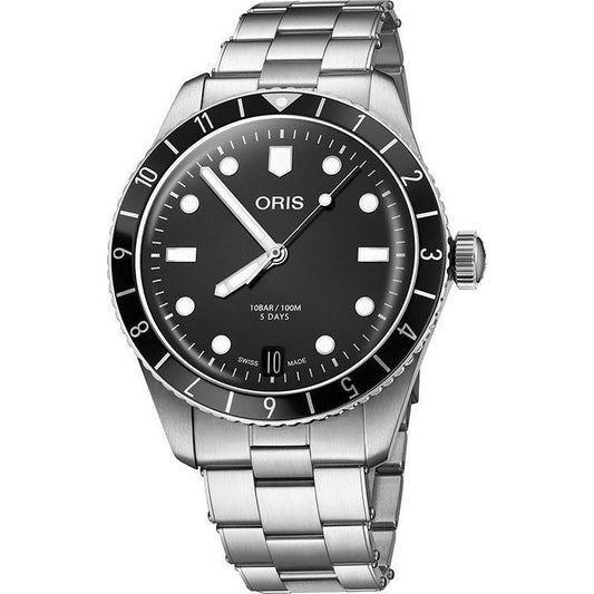 ORIS MOD. DIVERS SIXTY-FIVE 12H CALIBRE 400 stainless steel automatic wristwatch with sapphire dial and official packaging.