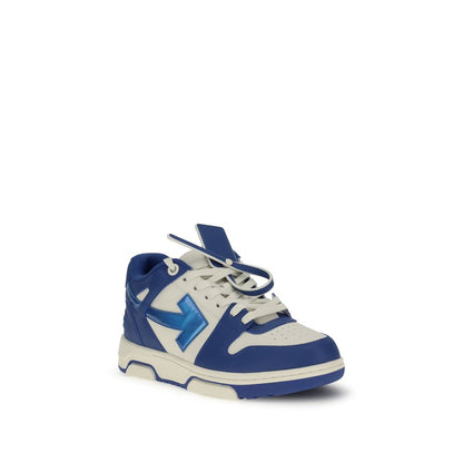Off-White Blue Calf Leather Bos Taurus Low Top Sneakers