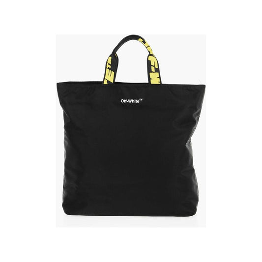 Off-White Off-White Nylon HARDCORE Tote Bag with Logoed Handles OFP536639GD 1728,74866327712,Bags,Black,Men,Men - Bags,New with tags,Off-White,Tote Bags - Men - Bags