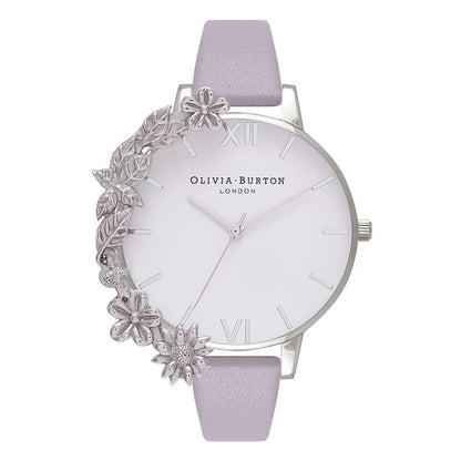 Olivia Burton Purple Artificial Leather Dress Watch