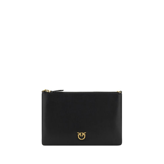 PINKO Black Calf Leather Bos Taurus Shoulder Bag PINKO