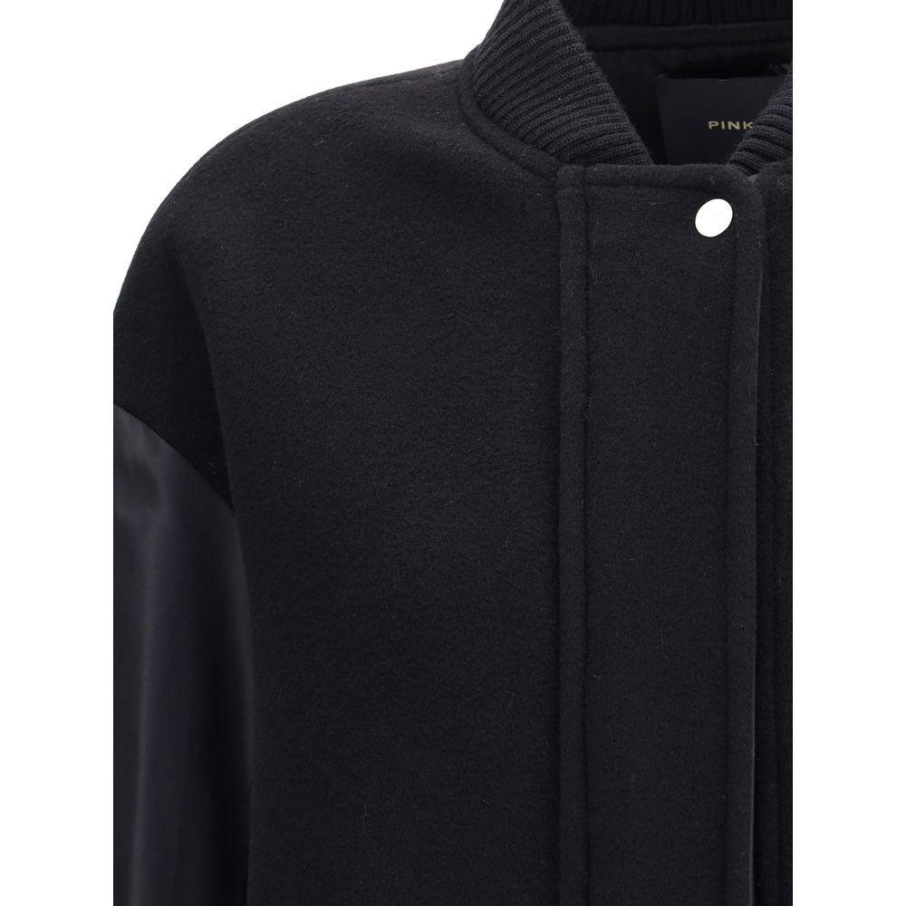 PINKO Black Wool Coat