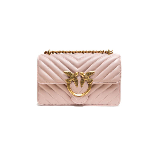 PINKO Powder Pink Love One Mini Shoulder Bag