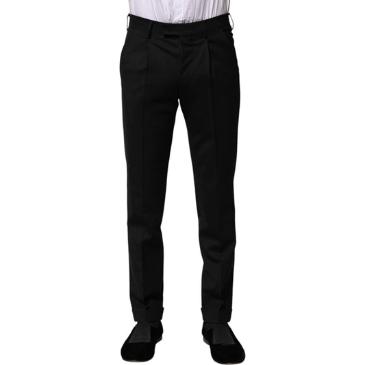 PT Torino PT Torino Black Solid Formal Tapered Men Dress Pants PAN75772-44 1728,67345645728,Black,Clothing,IT44 | XS,Jeans & Pants - Men - Clothing,Men,Men - Clothing,Preowned / Defect,PT Torino
