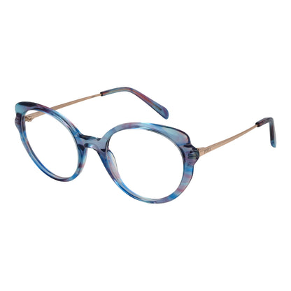 Lady's eyewear PUCCI MOD. EP5193 52086 in stylish round frame design with blue and gold accents.
