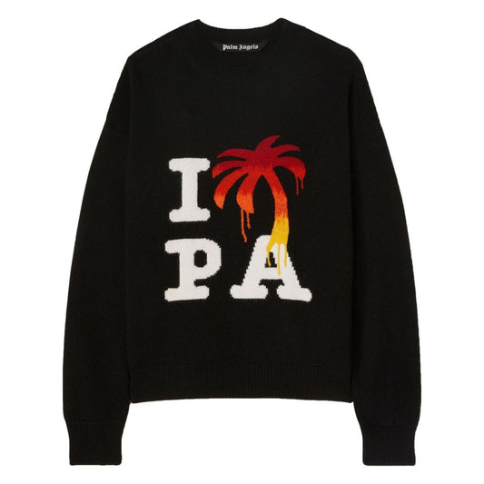 Palm Angels Palm Angels Sweaters Black PMHE054F23KNI0061025 best_seller,Fall - Winter 2023,LDin,Men,Men > Clothing,Men > Clothing > Topwear,New In,Yes Eu