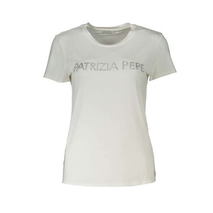 Patrizia Pepe White Organic Cotton Women T-Shirt