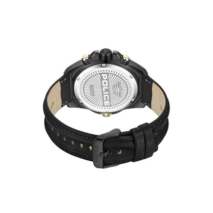 Police Black Artificial Leather Dress Watch Police