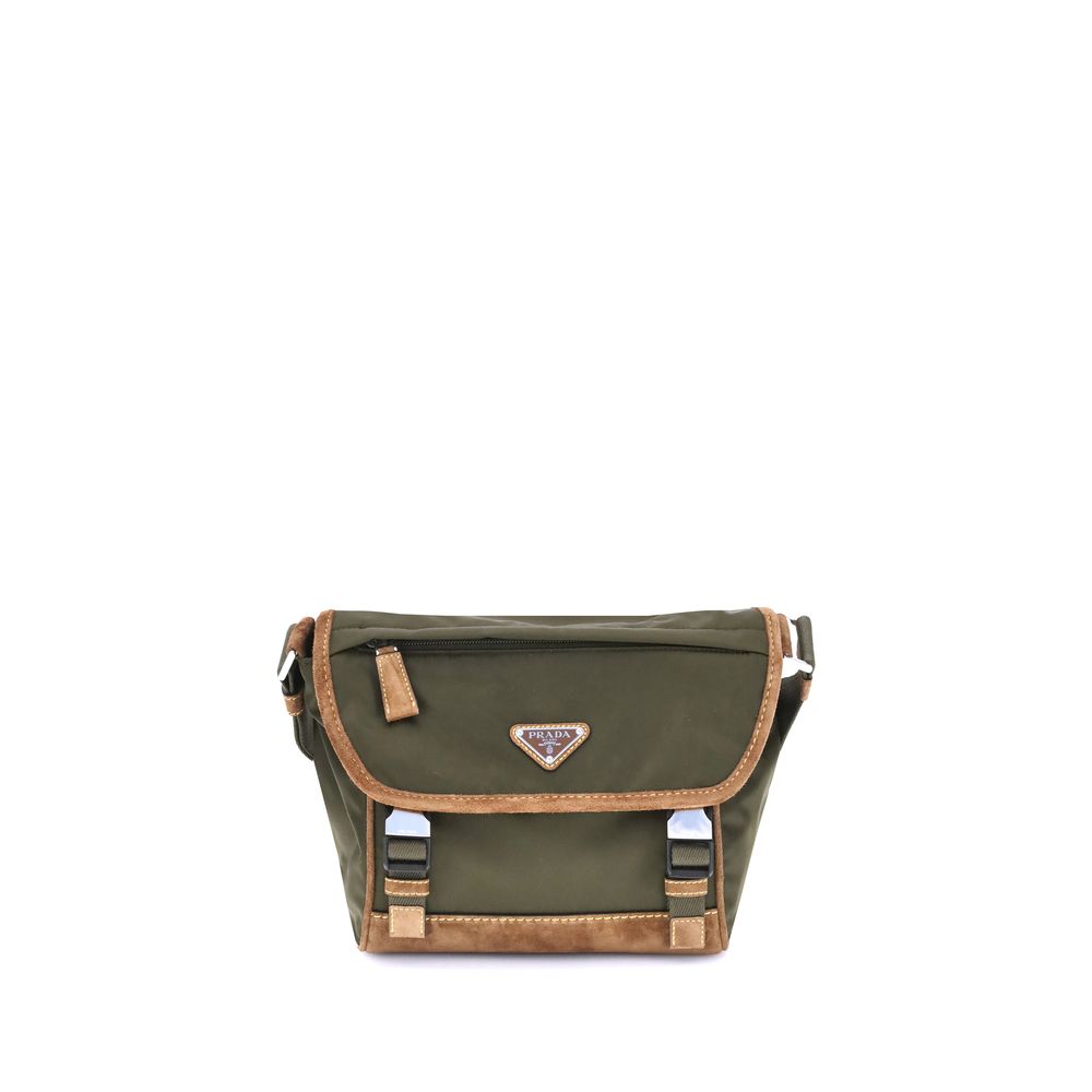 Prada Green Recycled Polyamide Shoulder Bag