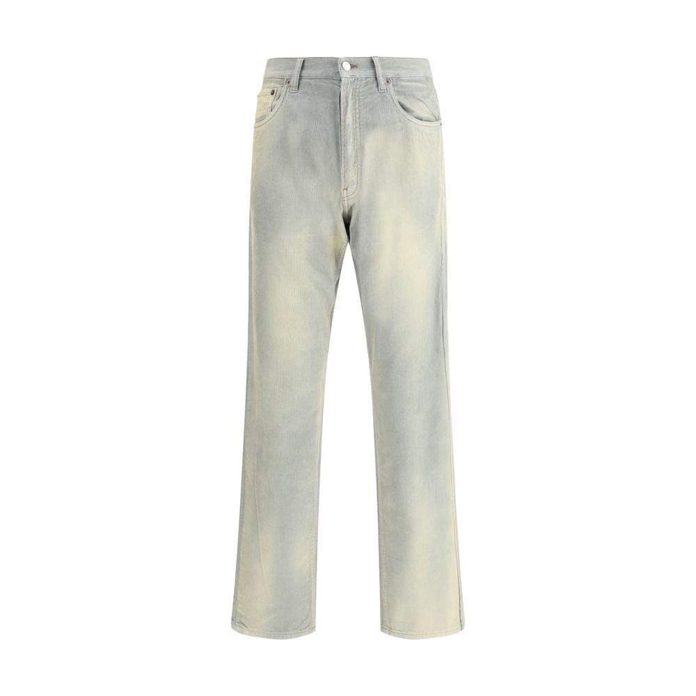 Prada Light Blue Cotton Casual Pants