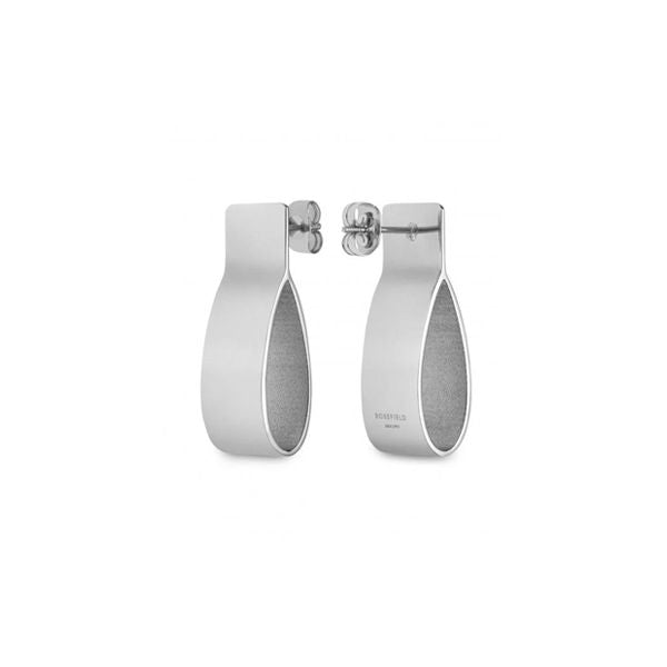 ROSEFIELD JEWELS JEWELRY Mod. FCES-J223 stylish silver earrings on white background