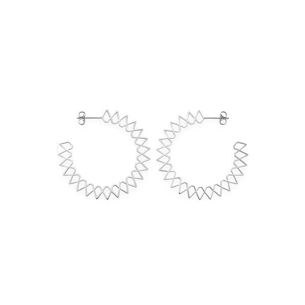 ROSEFIELD JEWELS JEWELRY Mod. JSPHS-J064 silver hoop earrings, modern design, stylish accessory