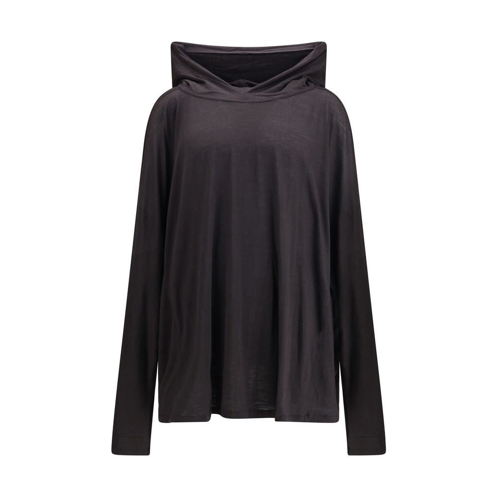 Rick Owens Black Fleece Wool T-Shirt