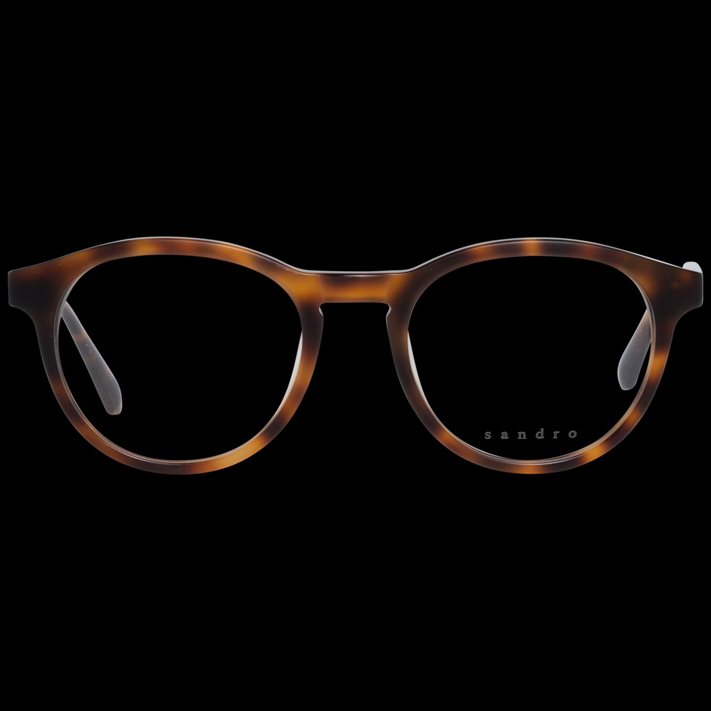 Gent's eyewear SANDRO MOD. SD1008 50201 tortoise shell frame on black background.