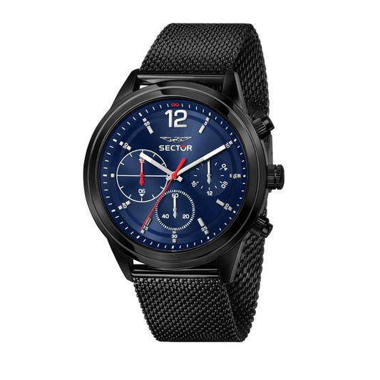 SECTOR Mod. 670 gent's wristwatch, 45mm case, quartz movement, multifunction, silver material
