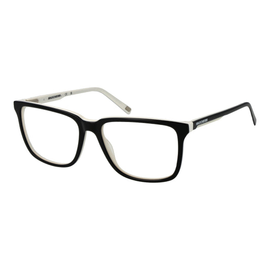 SKECHERS MOD. SE3386 55001 Gent's eyewear product image featuring stylish black rectangular frames.