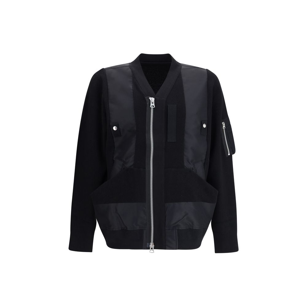 Sacai Black Cotton Bomber