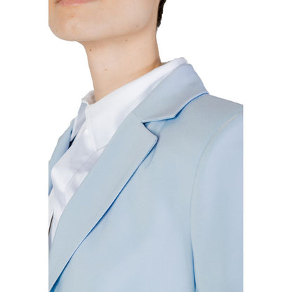 Sandro Ferrone Blue Polyester Blazer