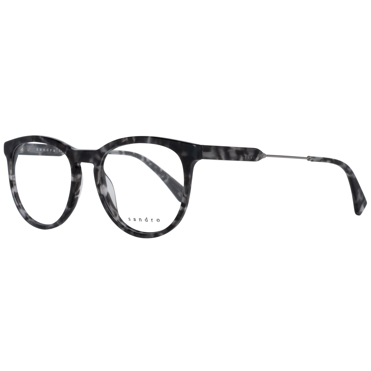 Sandro Gray Plastic Glasses (Frames), men's full-rim design, 51-18-145, grey plastic, includes branded case, no spring hinge.