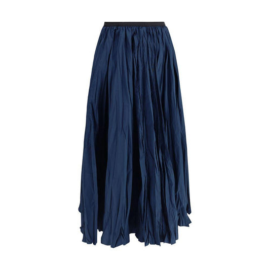 Sara Roka Crinkle-effect design pleated midi Skirt SA-S1N1503SD5043318-IT40 | M