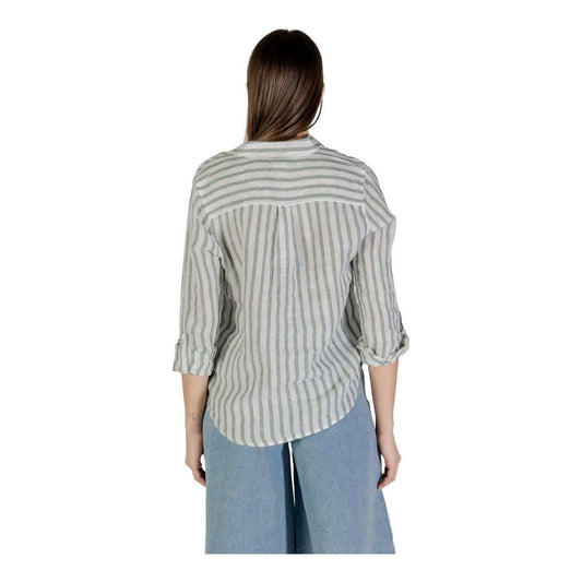 Street One Street One Green Linen Shirt ST-16616500148-34 | XXS 1728,34 | XXS,71956299936,Clothing,Green,IT36|XXS,IT38|XS,IT40|S,IT42|M,IT44|L,New with tags,Shirts - Women - Clothing,Street One,Women,Women - Clothing
