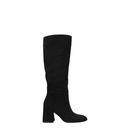 Stuart Weitzman Black Leather High Heel Boots ST-15039028003081-EU36.5/US6.5