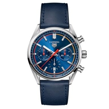 TAG HEUER Mod. CARRERA CAL. Heuer 02 wristwatch, 42mm stainless steel case, sapphire dial, mechanic automatic movement, SS bracelet, Swiss-made.
