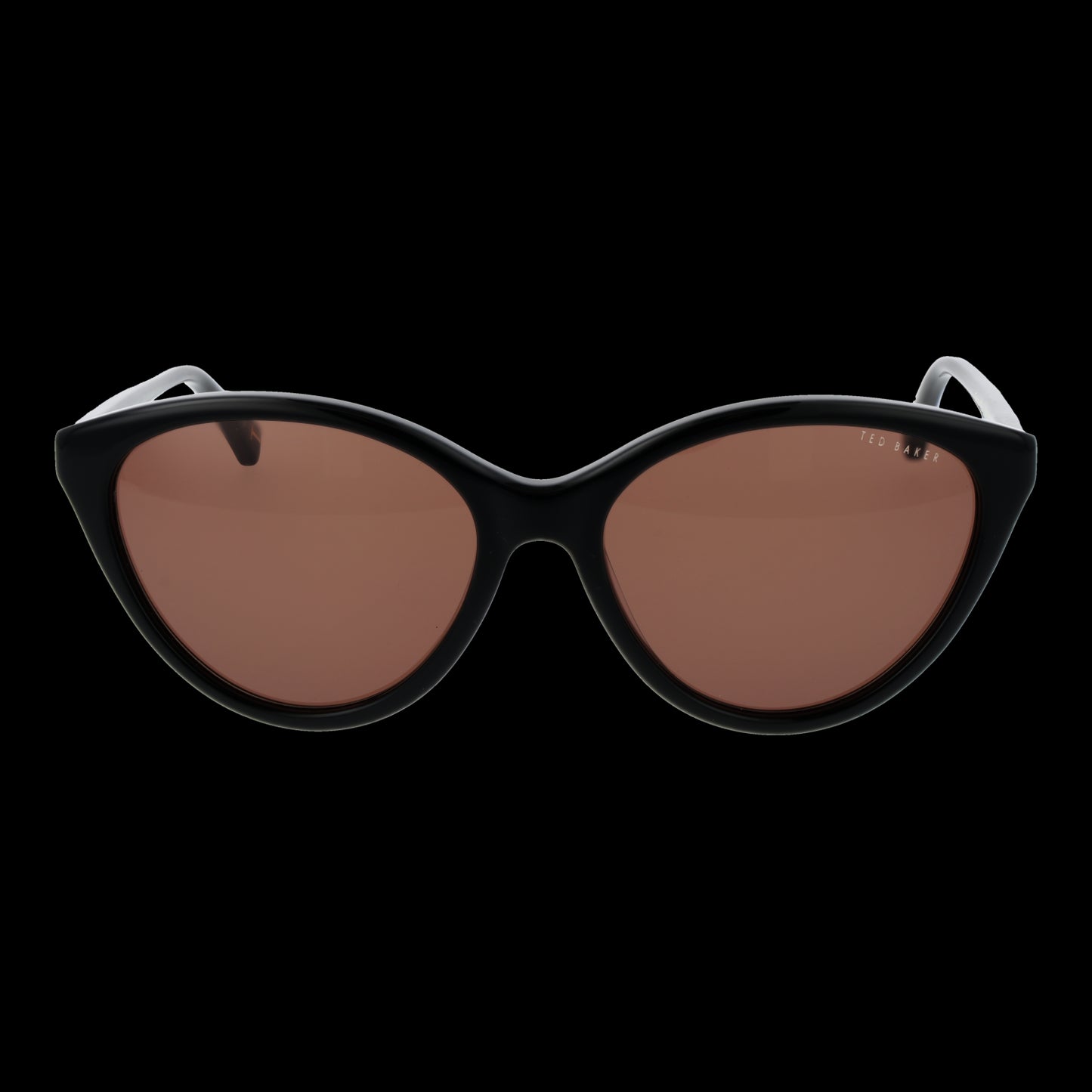 Front view of TED BAKER MOD. TB1735 56001 sunglasses for ladies with black frame and tinted lenses.