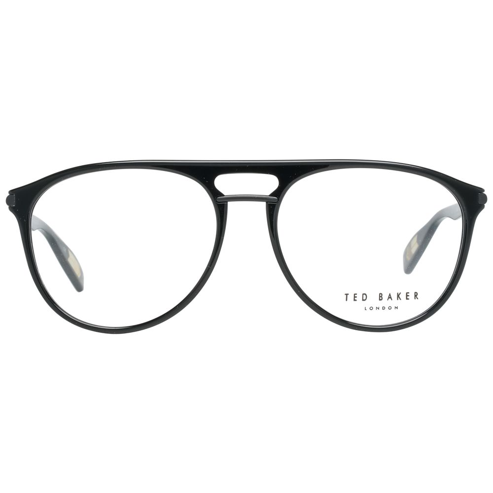Ted Baker Black Men Glasses Frame, size 54-14-145, full-rim plastic with spring hinge, includes branded case.