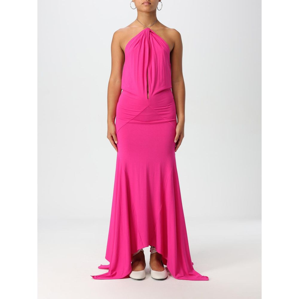 The Attico Fuchsia Jersey Cocktail Dress