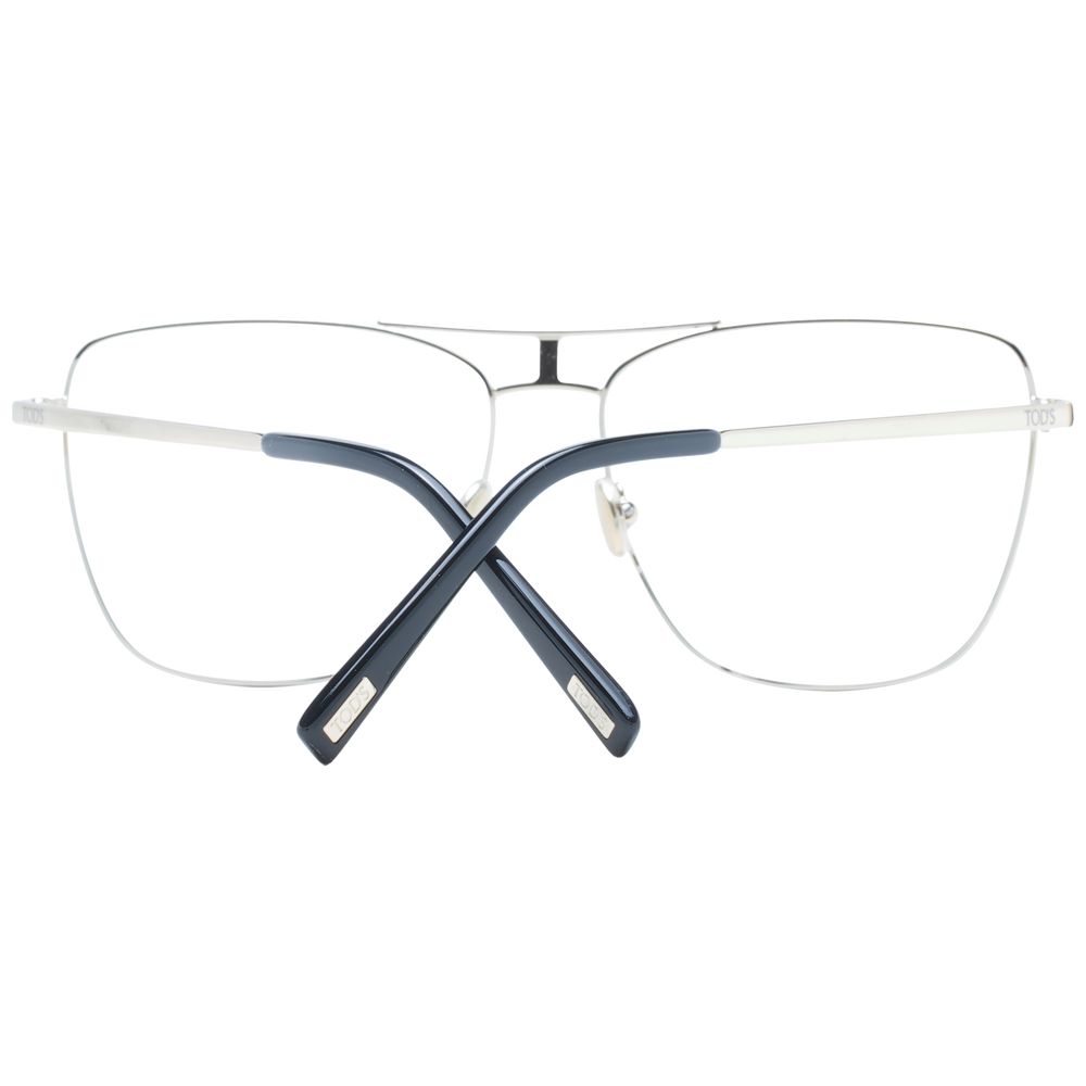 Tod's Black Women Glasses Frame, aviator style, full-rim metal, demo lenses, 55mm width, with branded case included