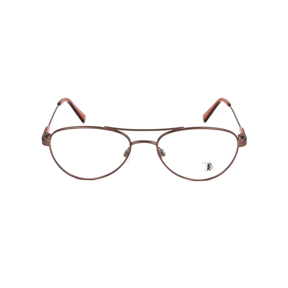 Tod's Brown Metal Frames eyeglasses with matte finish, model TO5006049, featuring dimensions 52/17/140 mm, designed for men.