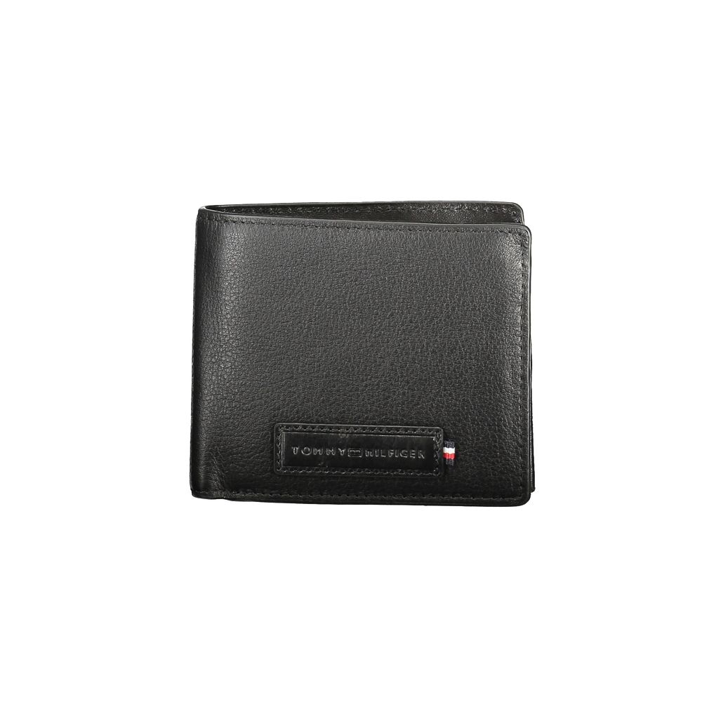 Tommy Hilfiger Black Leather Men Wallet with logo and sleek design